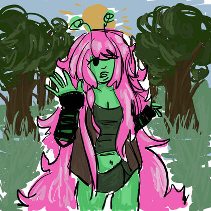 My friend's alien girl OC, Ren